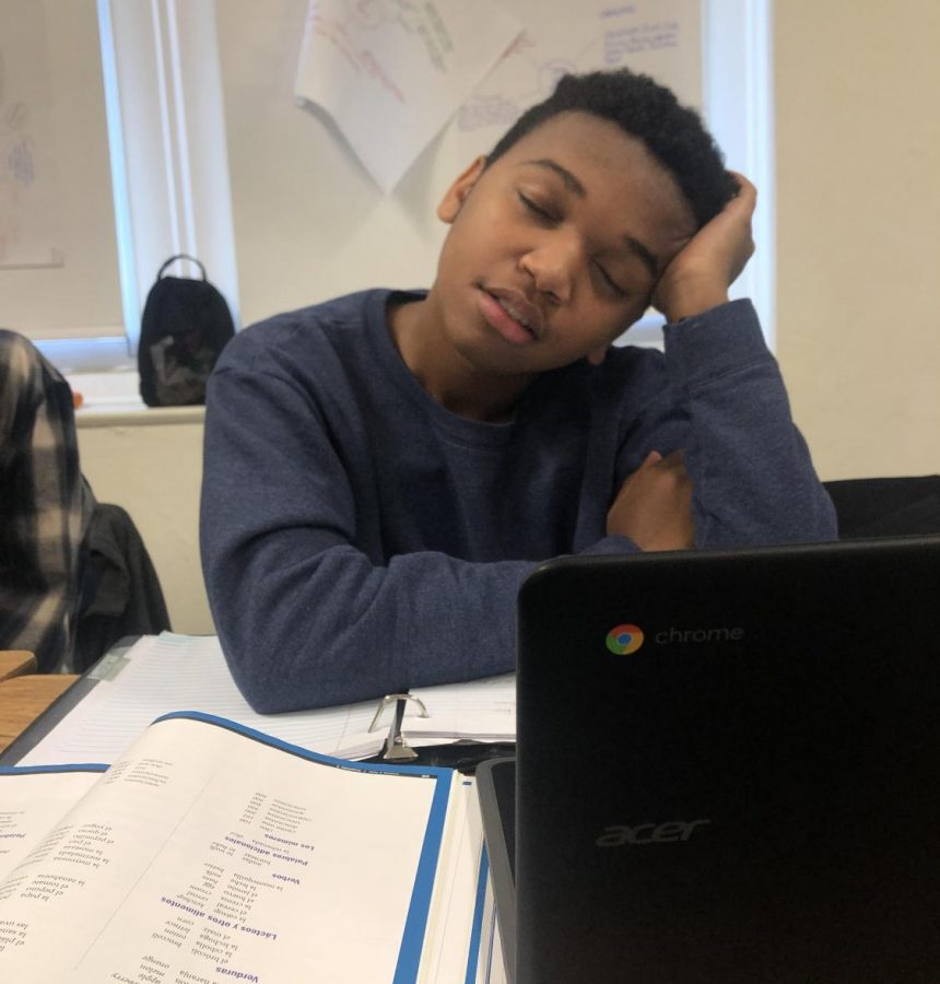 Not getting enough sleep at  night will lead to students falling asleep in class
