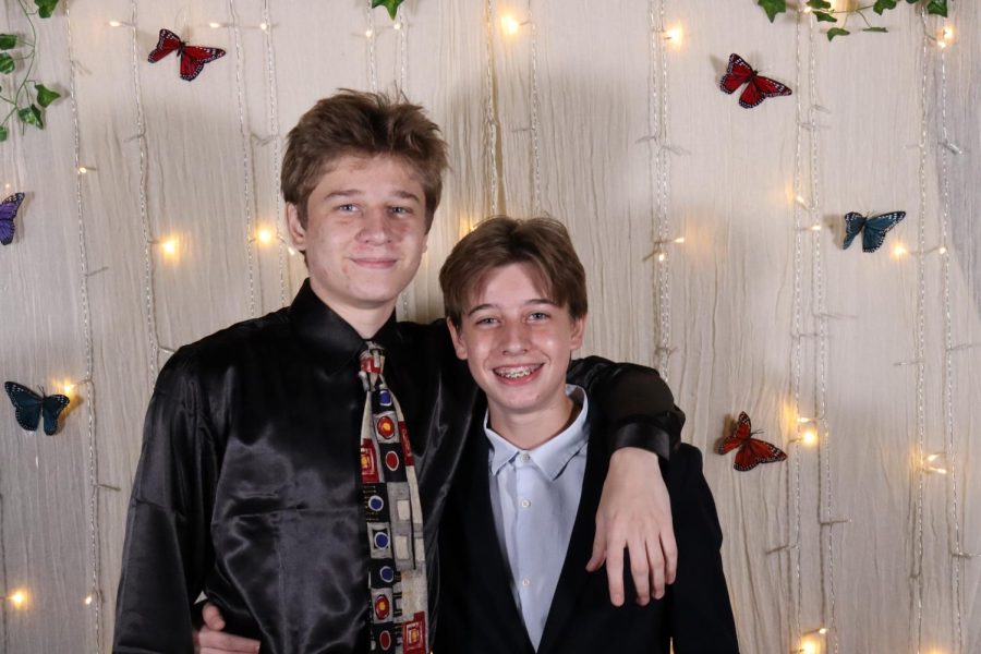 Joshua Kelley and Lucas Kelley posing for a picture at this years homecoming.