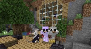 Sammy Morton and Easton Rawley show off their pets in Minecraft.