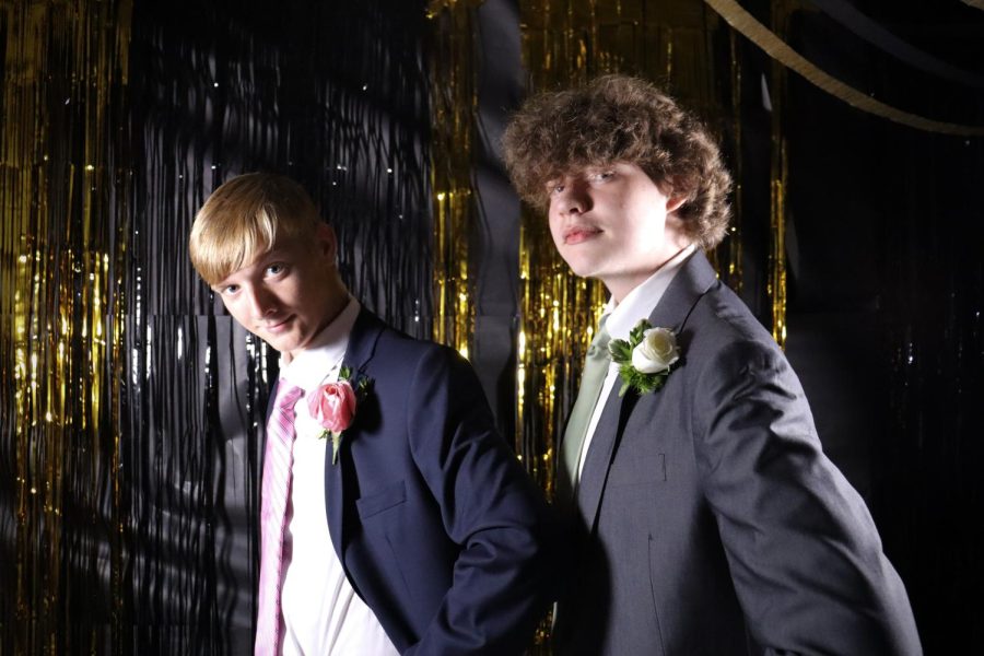 Juniors Will Schuering and Walter Torres look like dashing young men during the Homecoming Dance.