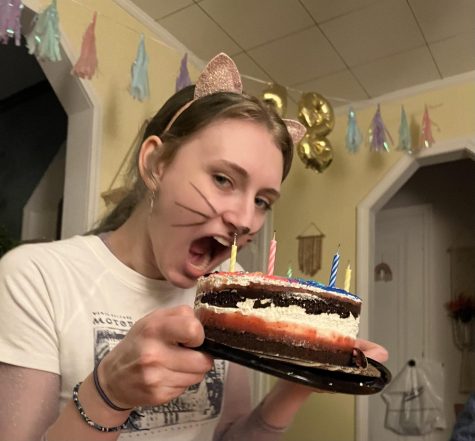 Me, dressed as a cat, celebrating my 18th birthday. 