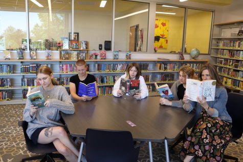 Brentwoods make-shift  book club, Lilly Lancaster, Eloise Ayotte, Elizabeth Gray, Natalie Forman, and Ms. Wilson, meet to read their favorite books.