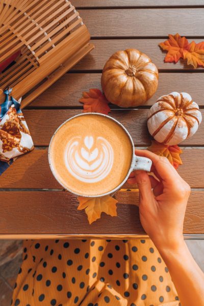 A stock photo of a Pumpkin Spice Latte, courtesy of Unsplashed. 