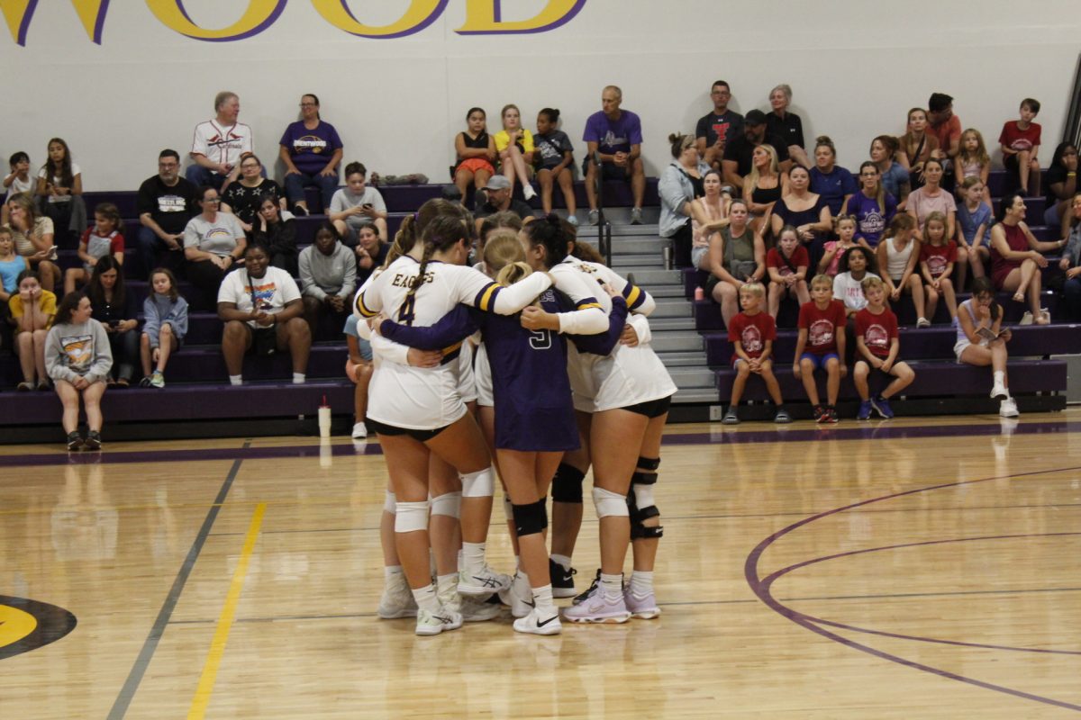 The team huddles together before they start their match.