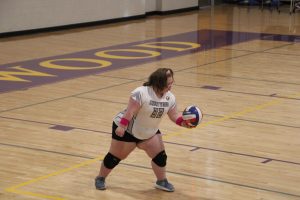 Katie Mackie is one of three seniors being honored tonight at the girls volleyball 2024 senior night! 